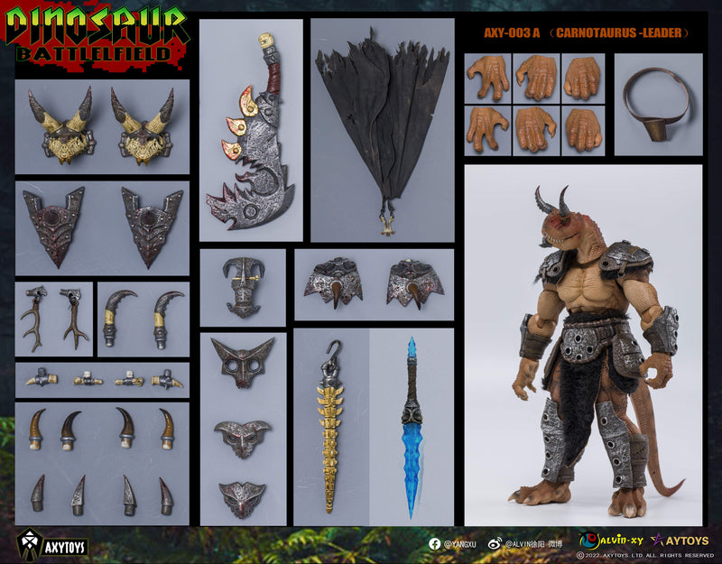 Dinosaur Battlefield Carnotaurus Leader - Orange - 1/12 Scale Figure (preorder) - Collectables > Action Figures > toys -  AxyToys