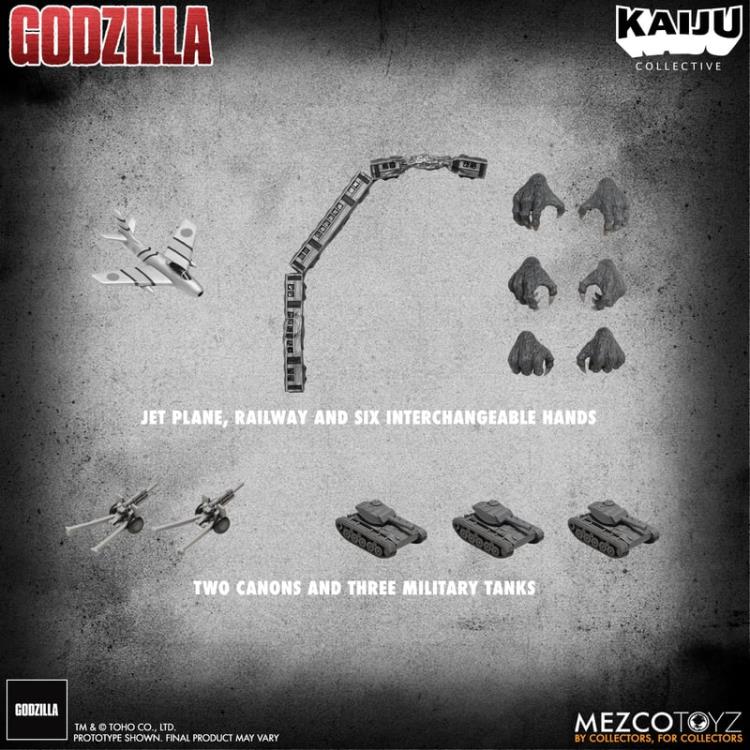 Godzilla (1954) Kaiju Collective Godzilla - Black & White (preorder) -  -  MEZCO TOYS
