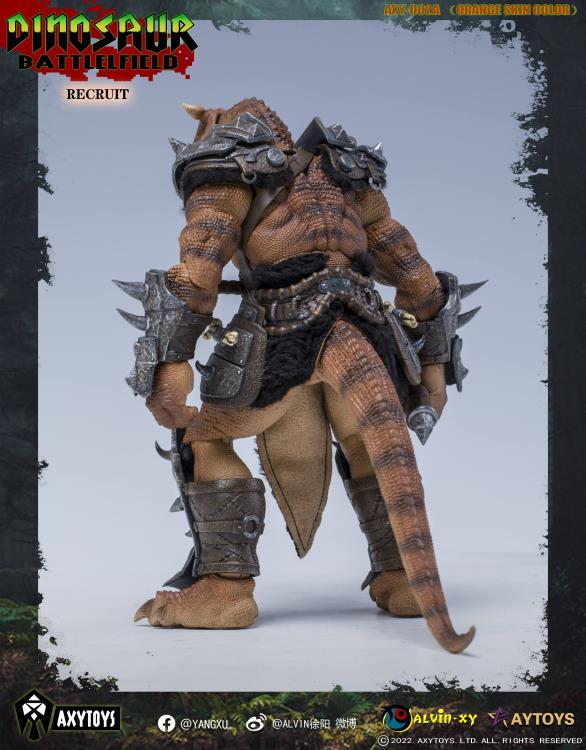 Dinosaur Battlefield Carnotaurus Warrior Recruit - Orange - 1/12 Scale Figure (preorder) - Collectables > Action Figures > toys -  AxyToys