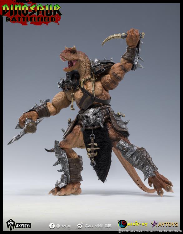 Dinosaur Battlefield Carnotaurus Warrior Recruit - Orange - 1/12 Scale Figure (preorder) - Collectables > Action Figures > toys -  AxyToys