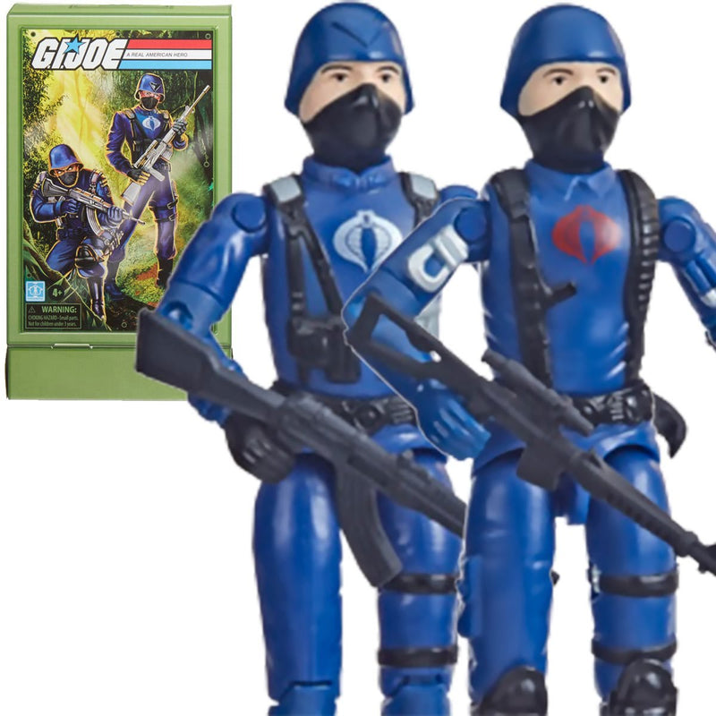 G.I. Joe Retro Collection Cobra Officer and Cobra Trooper 3 3/4-Inch Action Figures 2-Pack - Exclusive (preorder) - Action & Toy Figures -  Hasbro