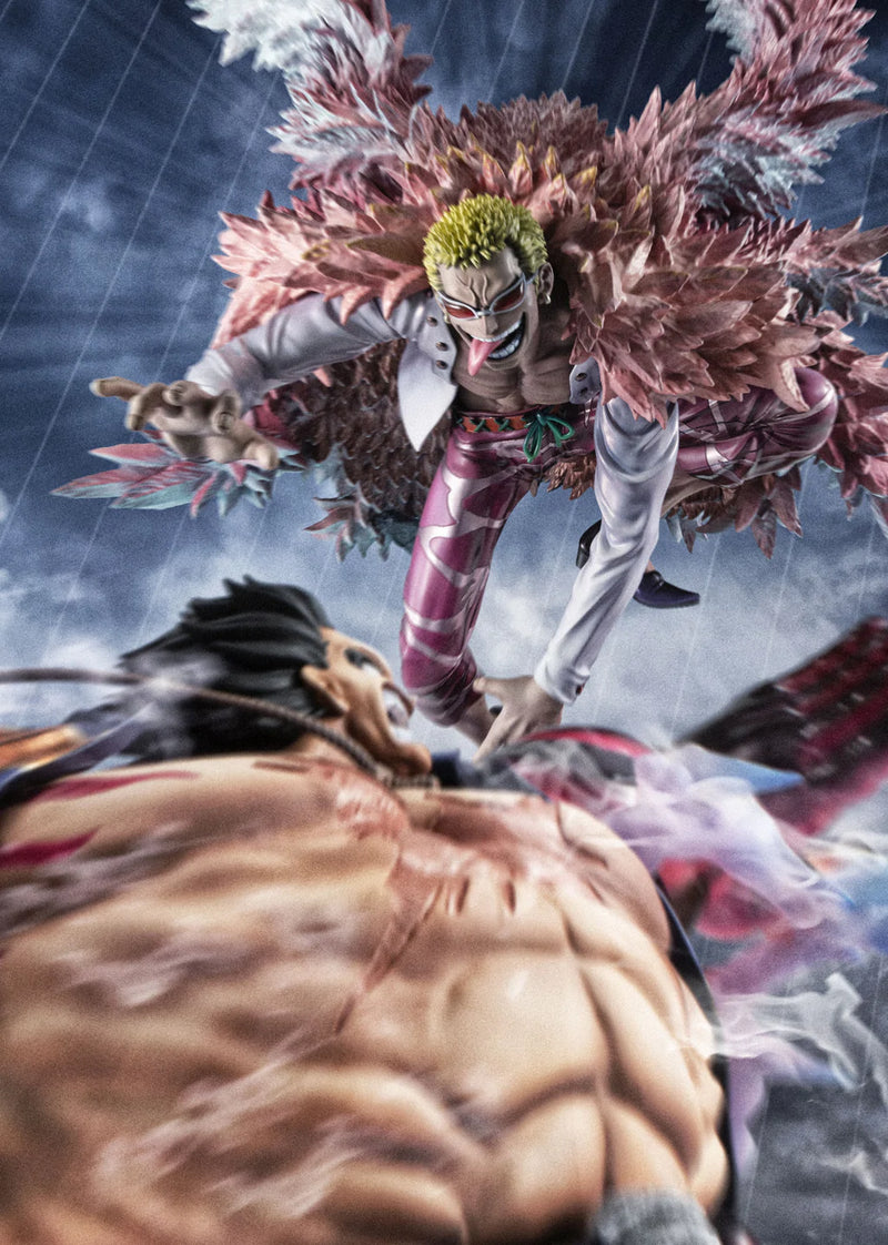 ONE PIECE - Portrait.Of.Pirates  "WA-MAXIMUM”: "Heavenly Yaksha" Donquixote Doflamingo - statue -  MEGAHOUSE CORPORATION