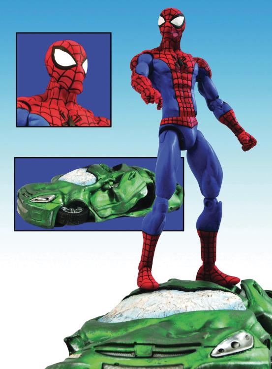 Marvel Select Spider-Man Action Figure with Crushed Car Base - Action & Toy Figures -  Diamond Select Toys