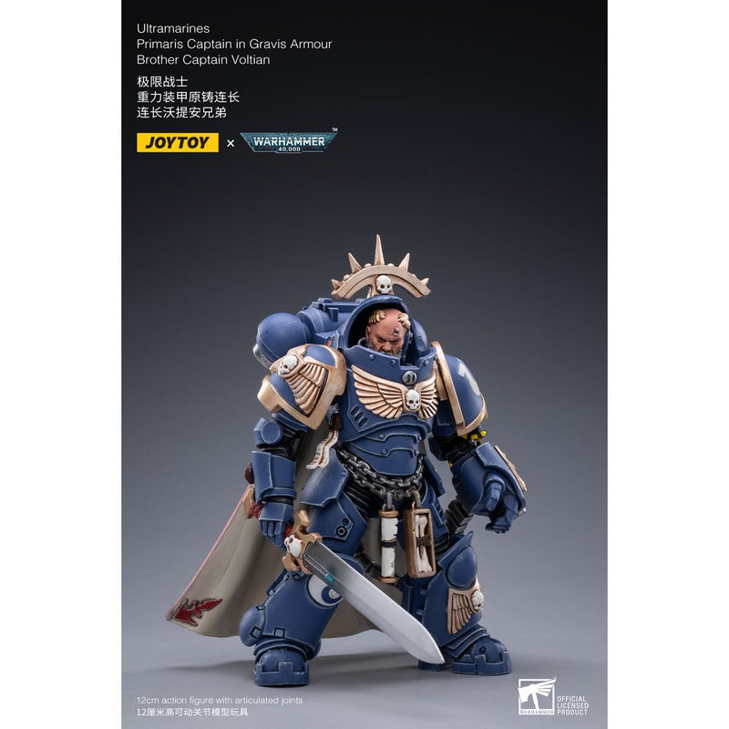 Warhammer 40K - Ultramarines Primaris Captain - (Gravis Armour) Brother Captain Voltain - Action & Toy Figures -  Joy Toy