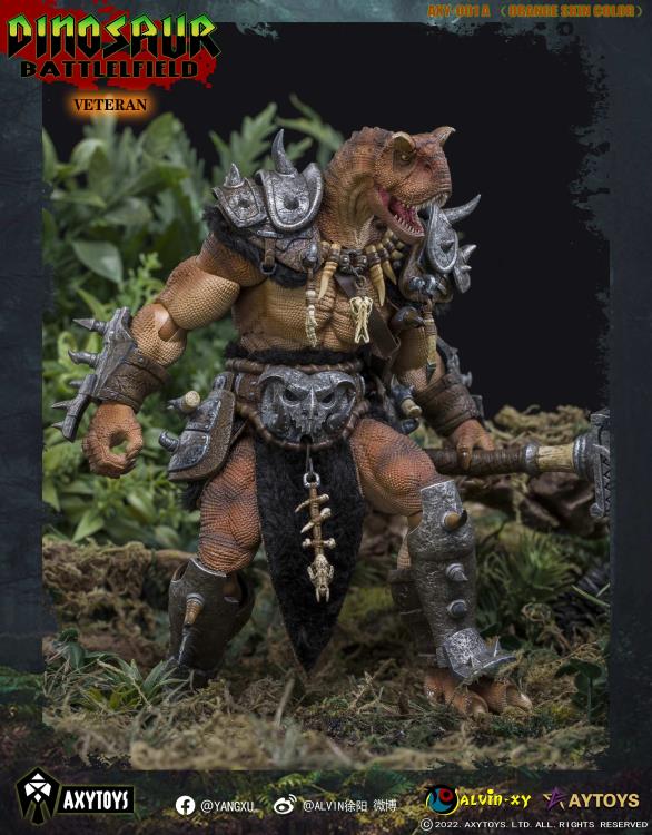 Dinosaur Battlefield Carnotaurus Warrior Veteran - Orange - 1/12 Scale Figure (preorder) - Collectables > Action Figures > toys -  AxyToys
