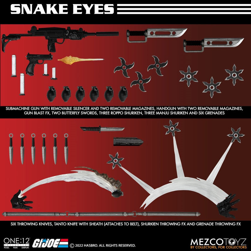 G.I. Joe: Snake Eyes One:12 Collective Deluxe Edition (PREORDER) - Action & Toy Figures -  MEZCO TOYS