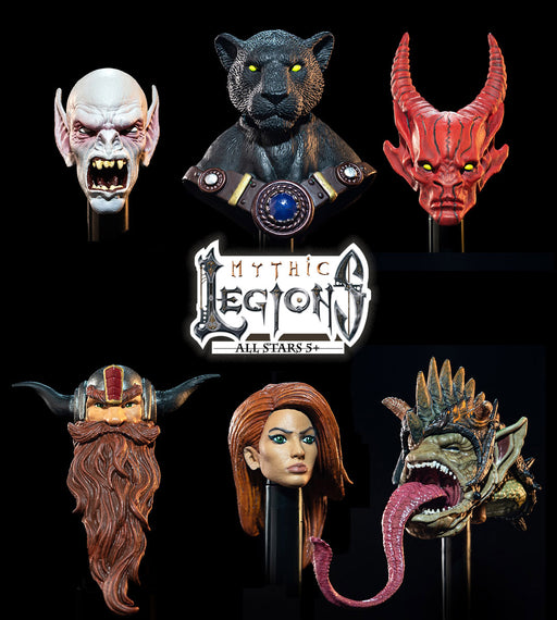 Mythic Legions - Head Pack - All Stars 5+ Wave (preorder) - Accessories / Supplies For toys -  Four Horsemen