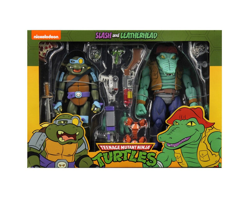 Teenage Mutant Ninja Turtles - 7" Scale Action Figure - Cartoon Series 3 Leatherhead & Slash - Toy Snowman