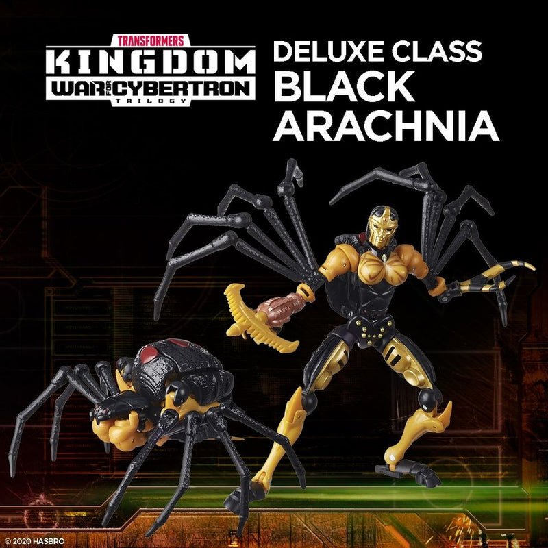 Transformers War for Cybertron Kingdom DELUXE BLACK ARACHNIA - Toy Snowman