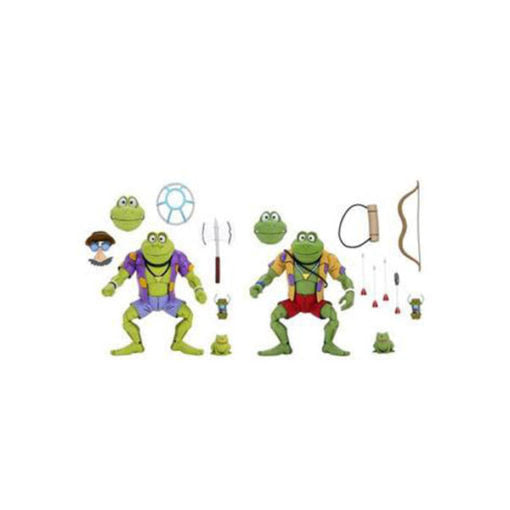 (preorder) NECA Teenage Mutant Ninja Turtles (Cartoon) – 7” Scale Action Figure –Genghis & Rasputin Frog 2 pack. - Toy Snowman