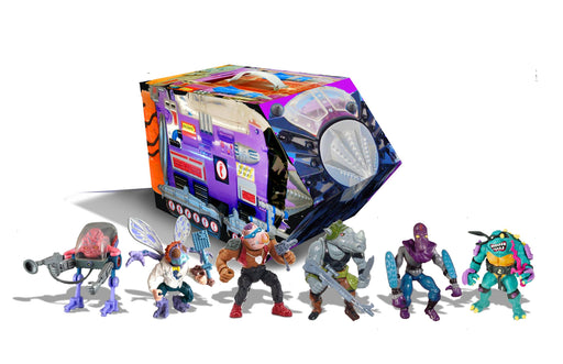 (preorder) Teenage Mutant Ninja Turtles Retro Villains Mutant Module Rotocast Action Figure 6-Pack - Previews Exclusive - Toy Snowman